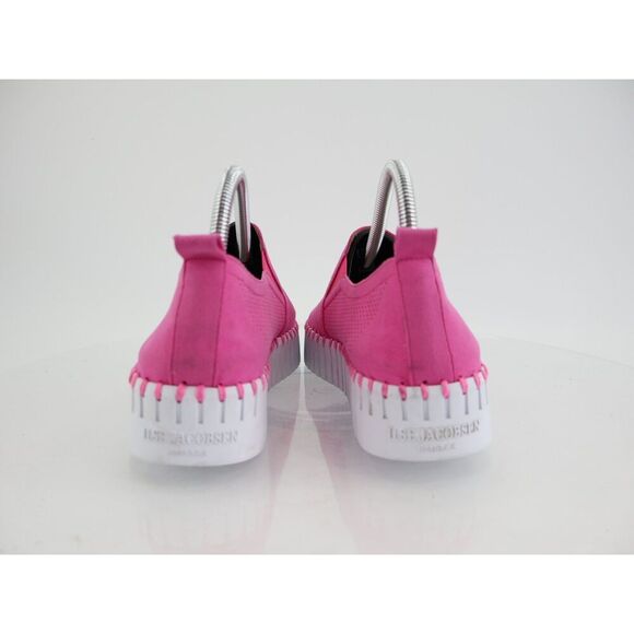 Ilse Jacobsen Tulip Platform Flat Sz 41 11 Slip On Hot Pink perforated Shoes - Picture 4 of 10